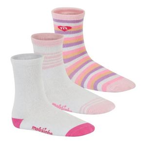 Kit De Meias 3 Pares Cano Curto Infantil Menina Molekinha 2599.2 Sortido