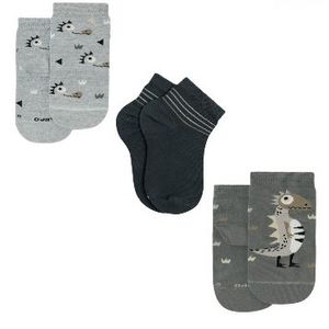 Kit Meia Lupo Soquete Infantil Menino (03 Pares) Kids 02630-089-0951 Sortido