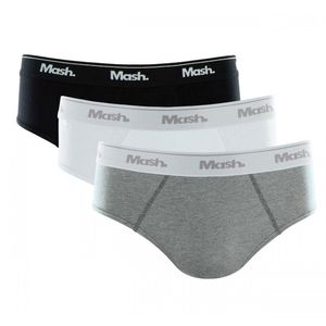 Kit 3 Cuecas Mash Slip Algodão 010.04 Cinza