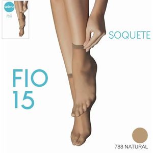 Meia Selene  Soquete Fio 15 Feminina 9870.001  Nude