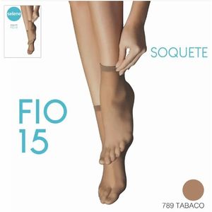 Meia Selene  Soquete Fio 15 Feminina 9870.00  Bege