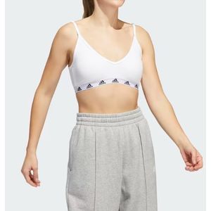 Top Adidas Suporte Leve  Feminino Purebare Hg3783 Branco