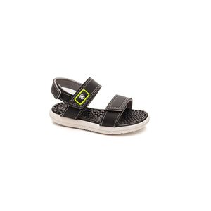 Sandália Molekinho Casual Juvenil Menino Velcro Duplo 2619.204 Preto
