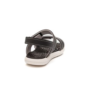 Sandália Molekinho Casual Juvenil Menino Velcro Duplo 2619.204 Preto