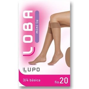 Meia 3/4  Lupo Feminina Microfibra Fio 20 Mini Lu Loba 05510 Preto