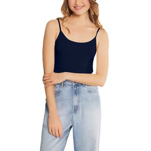 Blusa De Alcinhas Lunender Viscose E Elastano 00017 Marinho