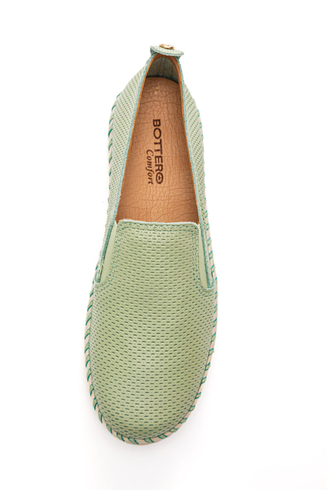 Tenis-Bottero-Slip-On-Feminino-Twister-Couro-354326-Verde-Claro