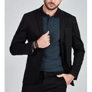 Casaco Blazer Docthos Masculino Slim Sarja Liso 609 119042 Preto