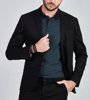 Blazer-Masculino-Docthos-Slim-Sarja-Liso-609-119042-Preto