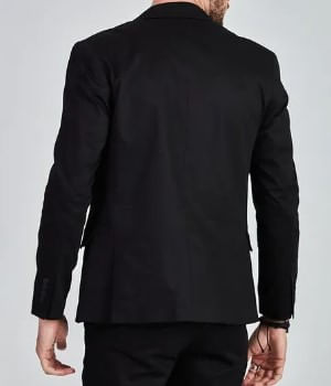 Blazer-Masculino-Docthos-Slim-Sarja-Liso-609-119042-Preto
