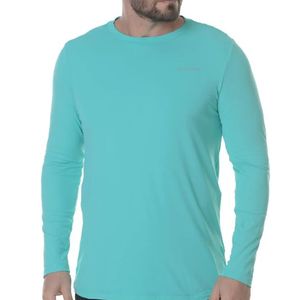 Camiseta Columbia Masculina Manga Longa Neblina 320423 Verde Claro
