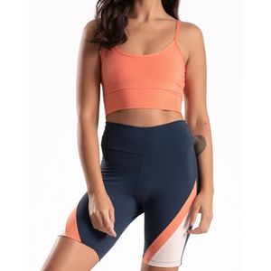 Top Graphene Fitness Feminino Alongado Color Proteção Uv G0714 Laranja