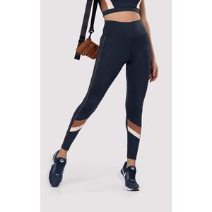 Calça Legging Graphene Cintura Alta Com Recortes G0763 Marinho