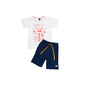 Conjunto 1bigo 2 Peças Infantil Menino Beach Pi36104 Branco