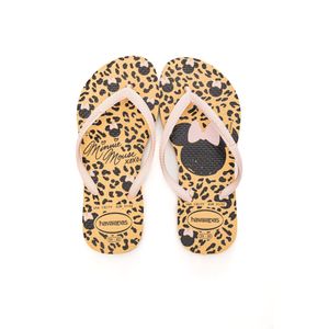 Chinelo Havaianas Slim Disney Minnie Infantil Menina 0570 Bege