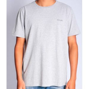 Camiseta Oceano Casual Masculina Logo Malha 19969 Cinza