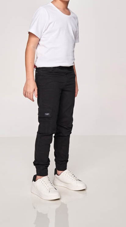 Calca-Casual-Max-Denim-Juvenil-Masculina-Jogger-8526-Preto-