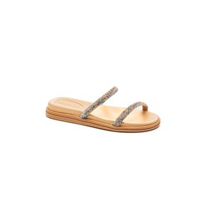 Chinelo Beira Rio Rasteira Feminina Strass 8488.105.26530new Azul