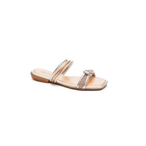 Chinelo Mississipi Rasteira Feminina Rives Q9971-04 Prata