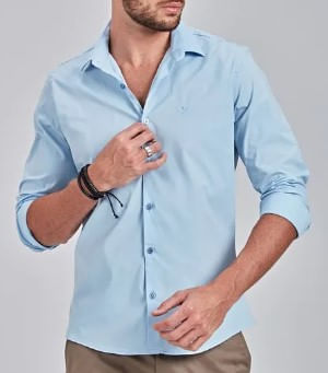 Camisa-Manga-Longa-Docthos-Slim-Tricoline-Elastano-Liso-119072-Azul-Claro