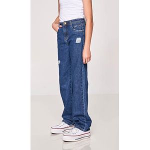 Calça Max Denim Infantil Feminina Leg Teen 9553 Azul