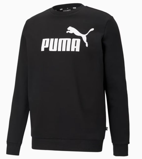 Blusão Básico Masculino Puma Essentials Big Logo Preto pittol
