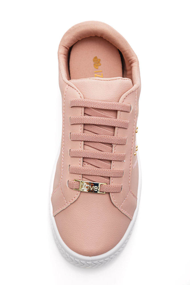 Tenis-Izalu-Casual-Feminino-Love-17046iz-Rosa-Claro