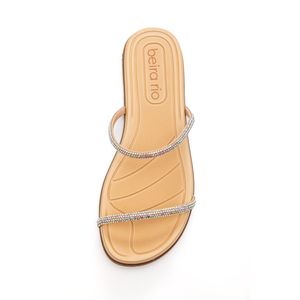 Chinelo Beira Rio Rasteira Feminina Strass 8507.106 Furtacor