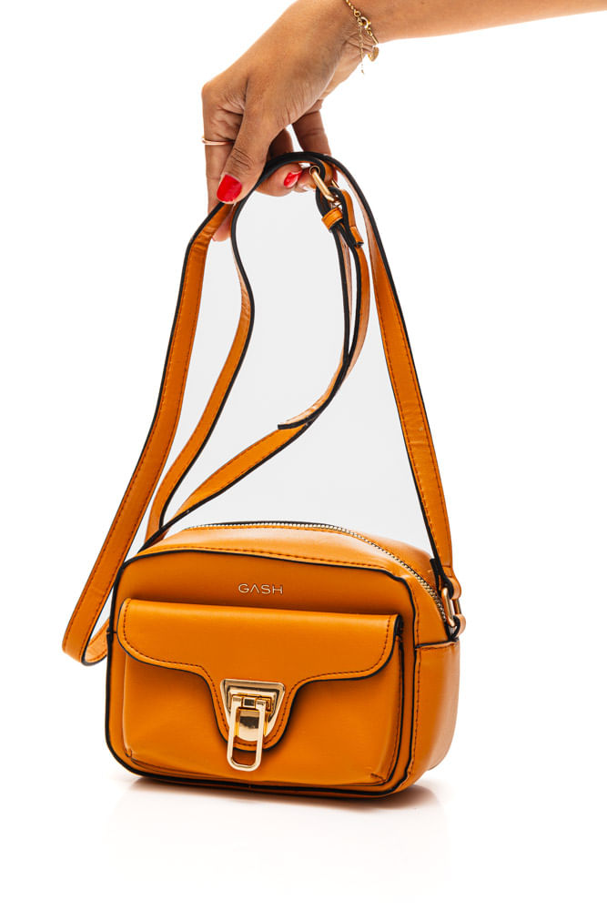 Bolsa-Luxcel-Transversal-Feminina-Quadrada-Com-Bolso-Frontal-Bg72575-Mostarda