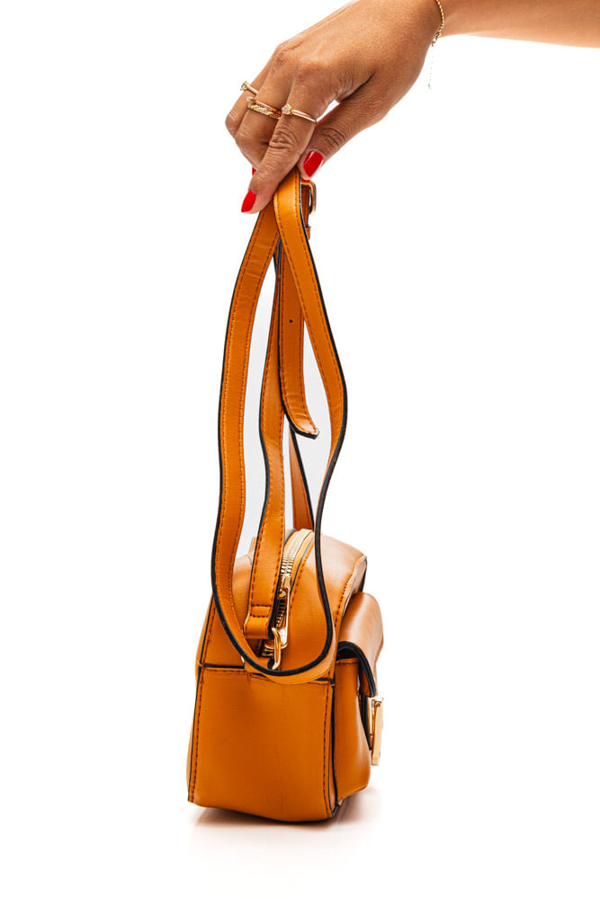 Bolsa-Luxcel-Transversal-Feminina-Quadrada-Com-Bolso-Frontal-Bg72575-Mostarda
