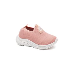 Tenis Botinho Sem Cadarço Infantil Menina Bt806f Rosa