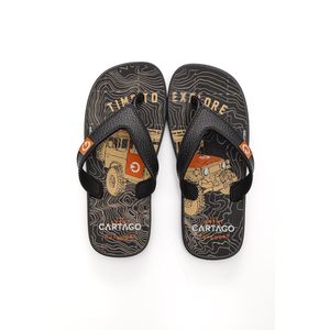 Chinelo Cartago Infantil Menino Dakar 10808  Preto
