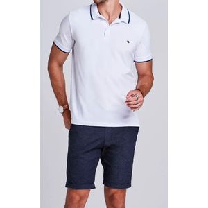 Camiseta Polo Docthos Masculina Lisa Algodão 640 119089 Branco