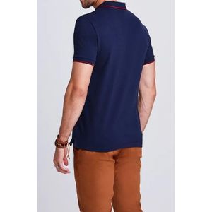Camiseta Polo Docthos Masculina Lisa Algodão 640 119089   Marinho