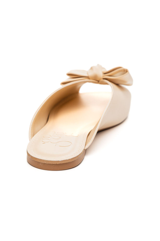 Chinelo Rasteira Feminino Laço Chá De Mel 1107 Bege