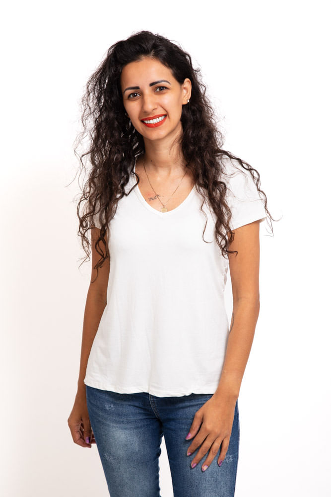 Blusa-Lunender-Casual-Manga-Curta-Decote-V-00237-Off-White