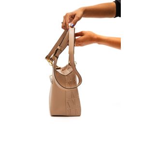 Bolsa Vizzano Alça Dupla Feminina Napa Relevo 10070.2 Bege