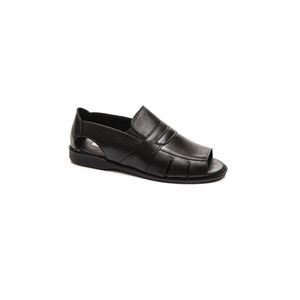 Sandália Serafim Casual Masculina Couro 888 Preto