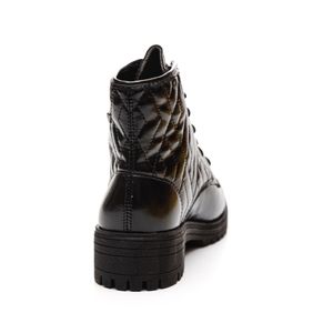 Bota Mississipi Coturno Feminino Costuras Geométricas Q8471-02 Preto