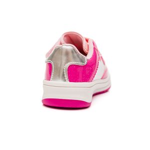 Tênis Billiboo Casual Infantil Menina Velcro Com Glitter  Kr127f Branco