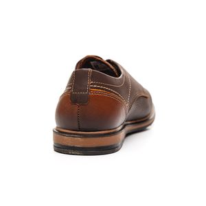 Sapato Casual Pegada Masculino Em Couro Camel Buck 125111-02 Marrom