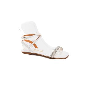 Sandália Vizzano  Rasteira Feminina Ajuste No Tornozelo 6447.211 Off-White