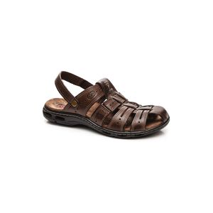 Sandália Pegada Confort Masculina Couro 130687 Marrom
