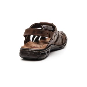 Sandália Pegada Confort Masculina Couro 130687 Marrom