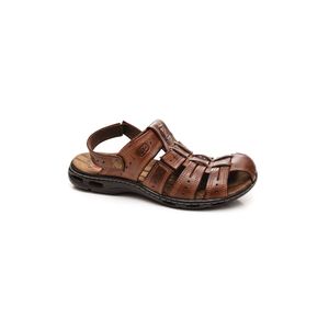 Sandália Pegada Confort Masculina Couro 130687 Marrom