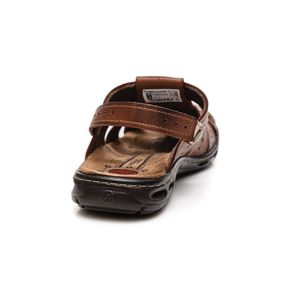 Sandália Pegada Confort Masculina Couro 130687 Marrom