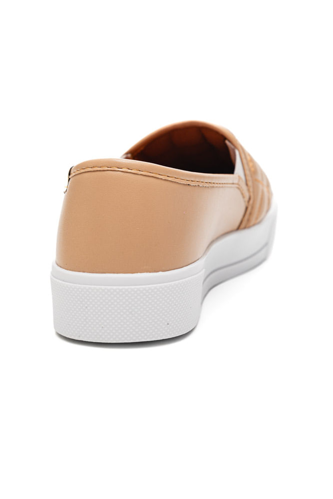 Tenis-Yoa-Casual-Feminino-Slip-On-Matelasse-L-Al468-Nude