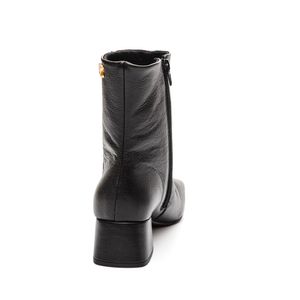 Bota Lizi E Lizi Ankle Boot Feminina Couro 10039-4734 Preto
