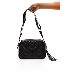 Bolsa Rhara Transversal Feminina Couro Legitimo 1012c Preto