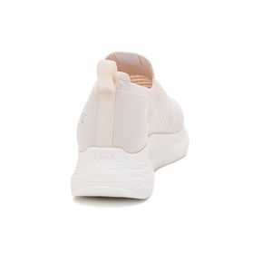 Tênis Via Marte Casual Feminino Tecido  Knit  23-19001-01 Off-White
